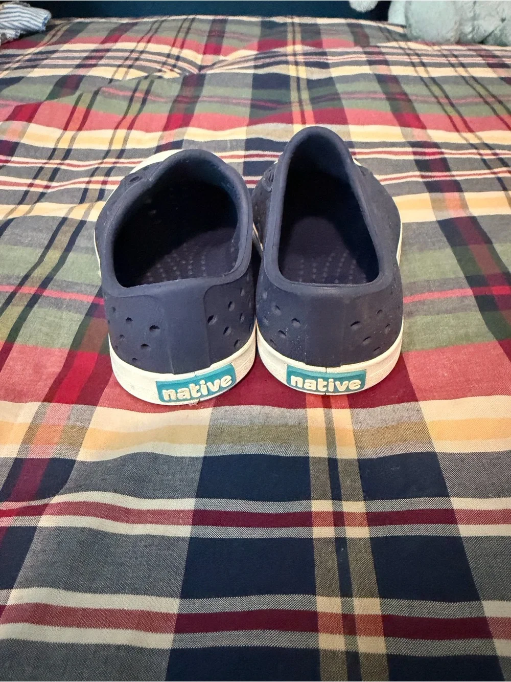 Toddler Native Shoes - Navy and White - Size C6